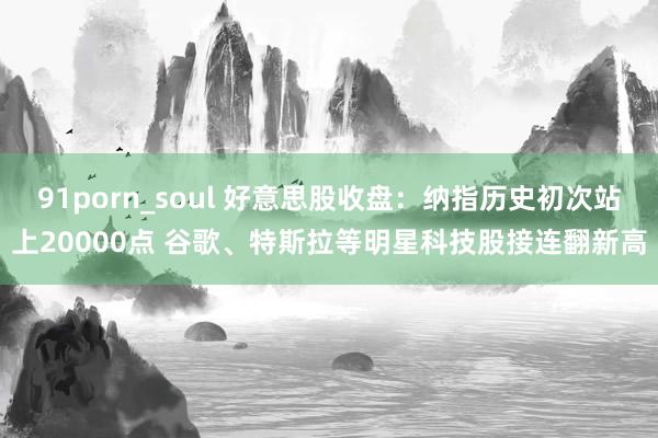 91porn_soul 好意思股收盘：纳指历史初次站上20000点 谷歌、特斯拉等明星科技股接连翻新高