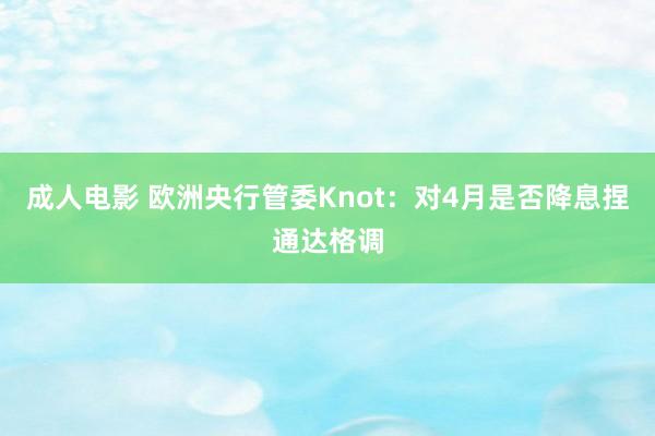 成人电影 欧洲央行管委Knot：对4月是否降息捏通达格调